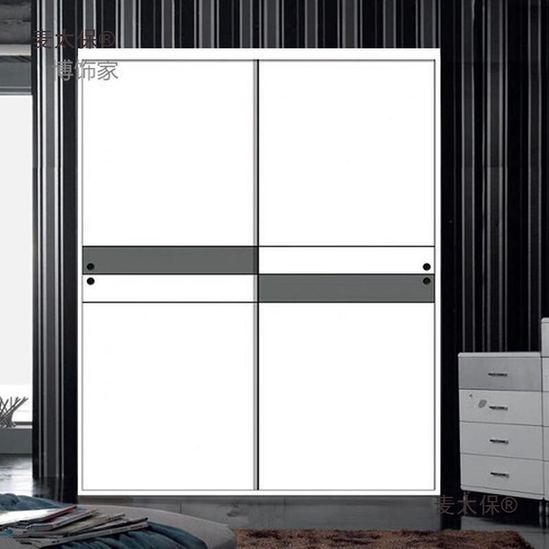 @Wardrobe Door Modern Simple Sliding Door Solid Wood Sliding Door Titanium Alloy Closet Door Bedroom Cabinet Door Wardrobe Metabo