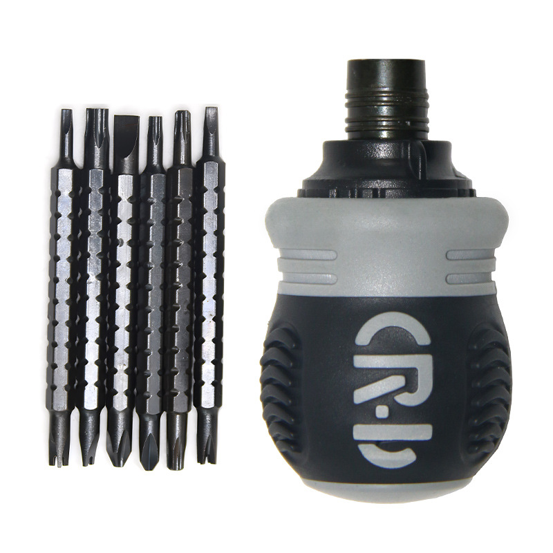 Juego de destornilladores de trinquete pequeños para uso transfronterizo, destornillador de doble cabeza Phillips y plano en caja, herramienta combinada doméstica de formas especiales.