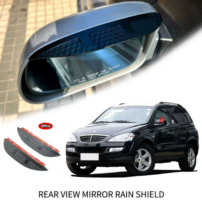 Suitable for, Rain shield - standard-packaging-without-logo-ssangyong-kyron-mk1-2005-2014-rearview-mirror-eyebrow-carbon-fiber-pattern