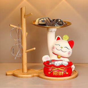Cross-Border Lucky Cat Entryway Shoe Cabinet Storage Ornament Living Room Decoration Housewarming Gift for Moving to a New Home