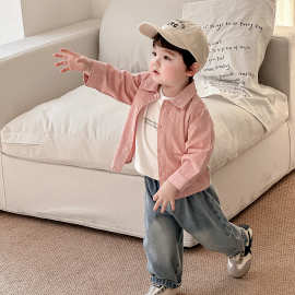点兮婴幼儿衣服男宝宝2026春秋新款衬衫洋气儿童打底衫休闲牛仔裤