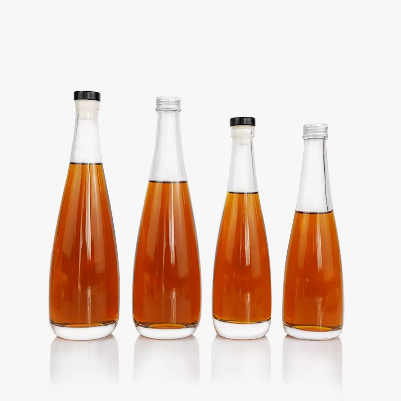 520ml790ml340ml350ml现货透明简约玻璃分装酒瓶饮料瓶啤酒瓶铝盖