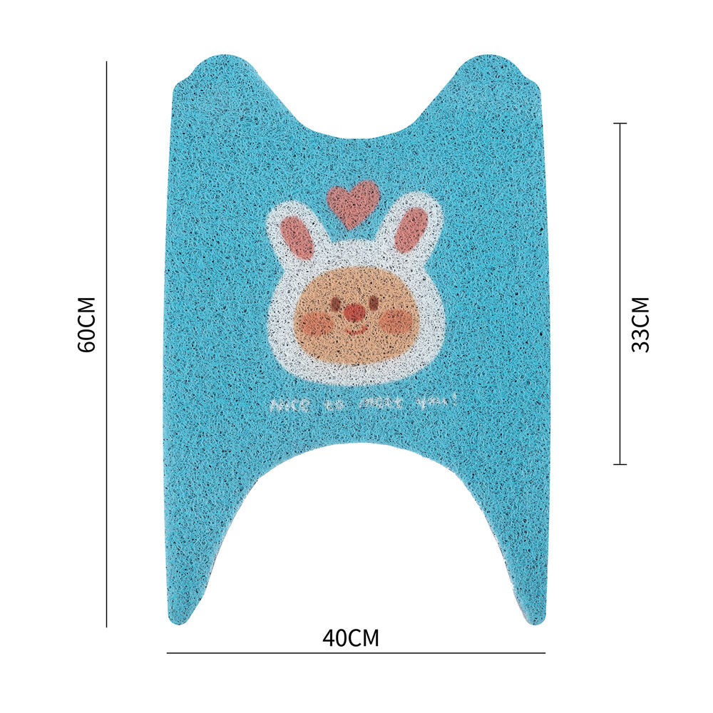 Cartoon Universal Electric Vehicle Pedal Mat Wire Ring Can Be Cut and Rubbed, Simple Electric Vehicle Waterproof Foot Mat