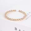 14K bag gold winding full row of blue light natural stretch stone moon light stone bracelet hand -edited DIY bracelet