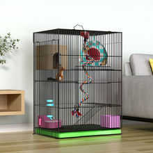 三层龙猫笼金花魔王松鼠笼子蜜袋鼯松鼠笼子花枝大号别墅加密笼子