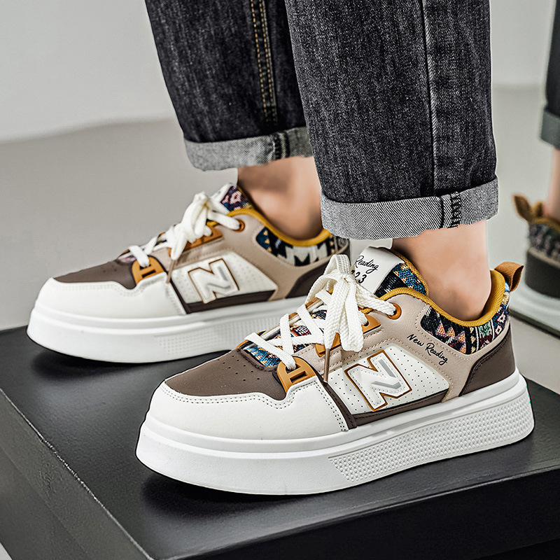 Giày thể thao nam sneaker trắng phong cách cá tính, thoáng mát, đế êm — 723 trắng