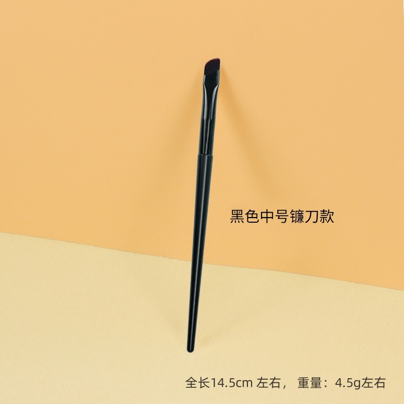 Cepillo delineador de ojos falciforme ultrafino cabeza plana ángulo oblicuo hoja cepillo de cejas cabeza plana ultrafino delineador de ojos cepillo de maquillaje de pintura