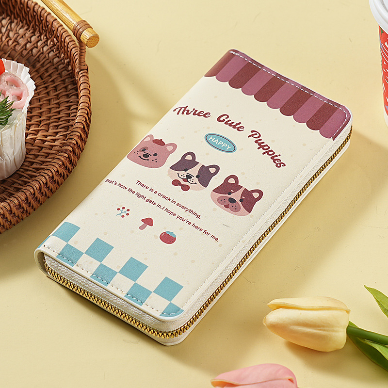 Cartera transfronteriza para mujer de dibujos animados largos lindo wallet billetera de gran capacidad billetera para mujer billetera transfronteriza