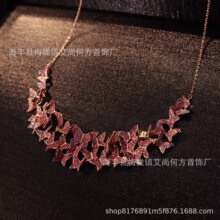 高版本采用施华洛世奇水晶元素蝴蝶项链女 轻奢百搭跨境锁骨链