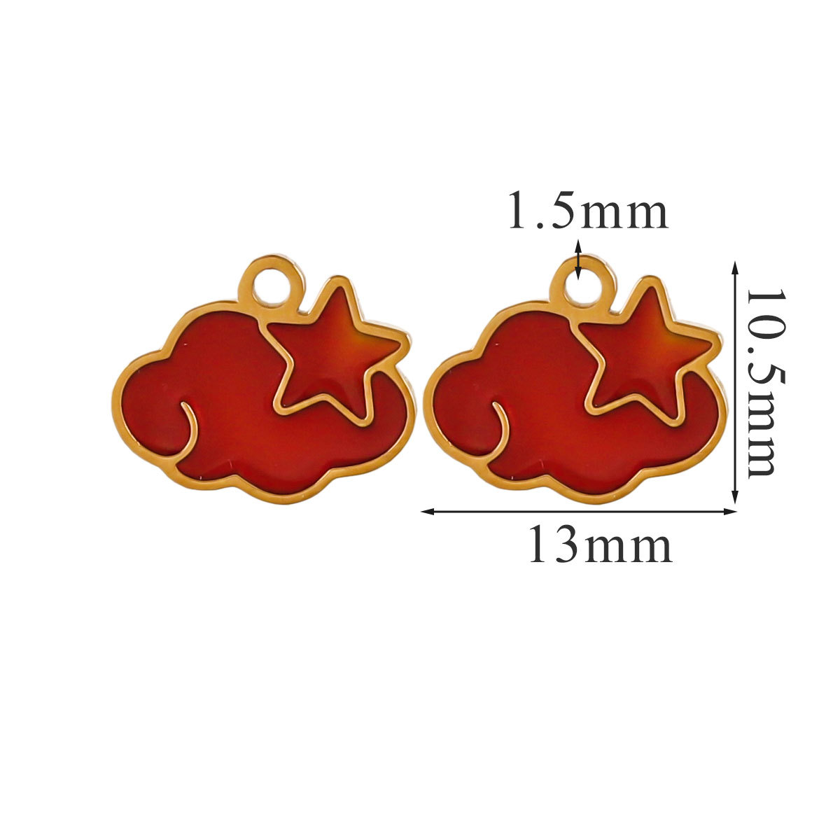 Acero inoxidable decoración de Año Nuevo colgante colgante colgante joyería DIY accesorios felicitaciones aretes collares ricos