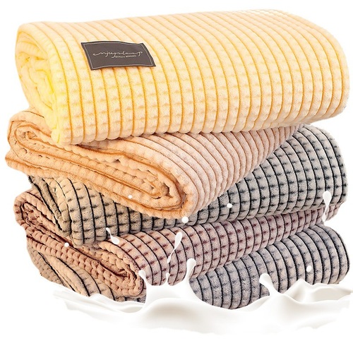 新款牛奶绒毛毯加厚格子珊瑚绒盖毯宝宝绒午睡毯秋冬床单被套毯子