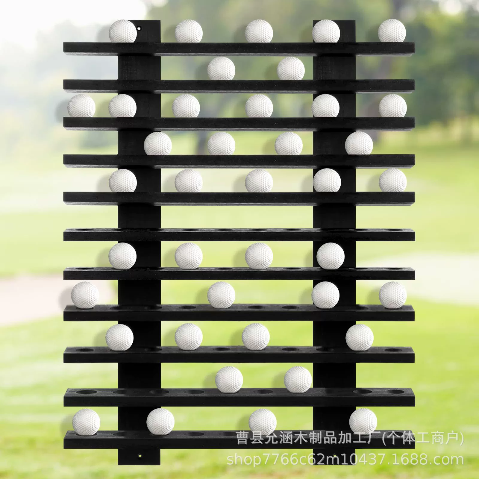 Деревянные полки для гольфа Настенные полки для гольфа бейсбольные стойки для хранения массивной древесины Многослойные полки для шаров