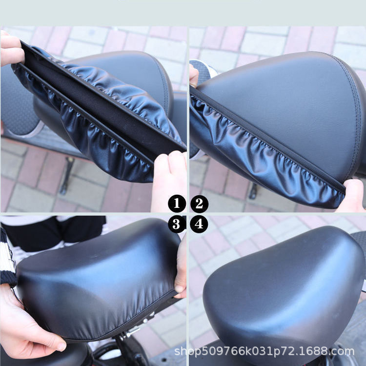Electric Car Seat Cover Electric Car Seat Cushion Cover Pu Waterproof Leather Seat Cushion Cover Small Battery Car Electric Bicycle Seat Cover