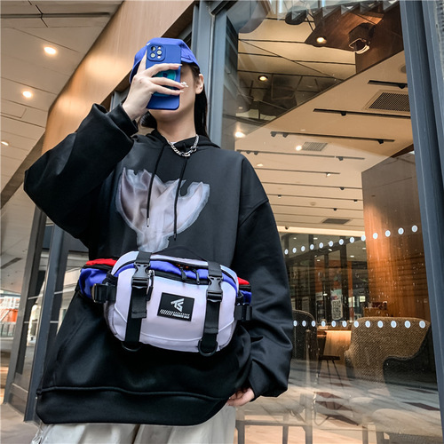 2024 Spring and Summer New Men's Bundy Bag Chest Bag Fashionable Couple Crossbody Bag Multifunctional Sports Waist Bag Mobile Phone Bag