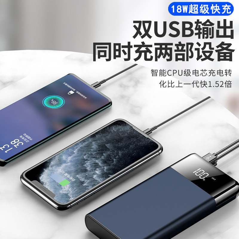 アルミニウム合金 22.5W 双方向急速充電パワーバンク 20000 mAh 大容量モバイル電源はロゴパターンをカスタマイズできます|undefined