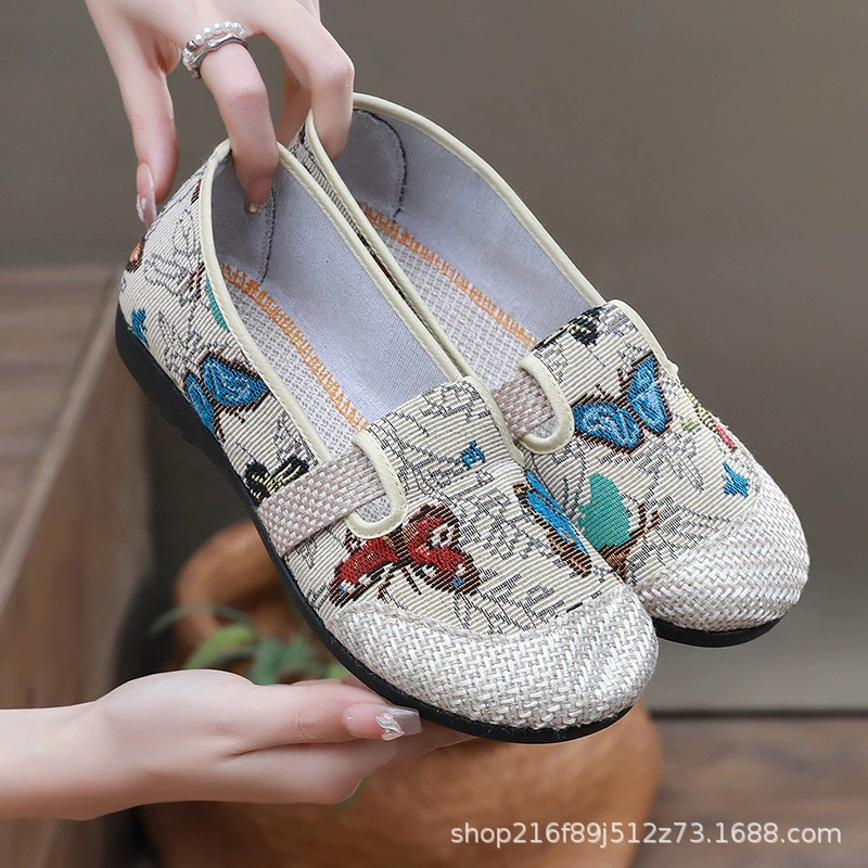 Слипоны, обувь, туфли с бабочкой для отдыха для мамы, стиль Chanel, для людей среднего возраста