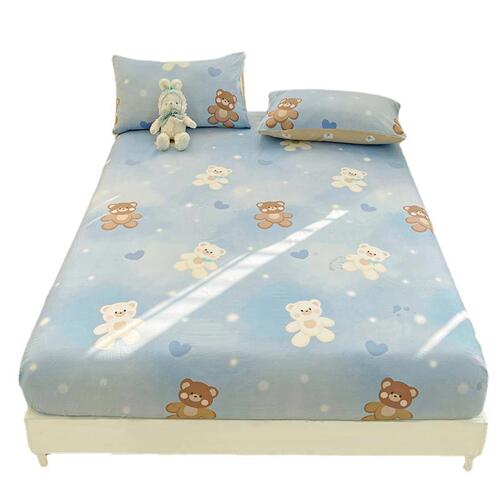 High-density printed 100% cotton bedspread, single piece memory foam protector, INSPure cotton bedspread mattress cover, twill weave
