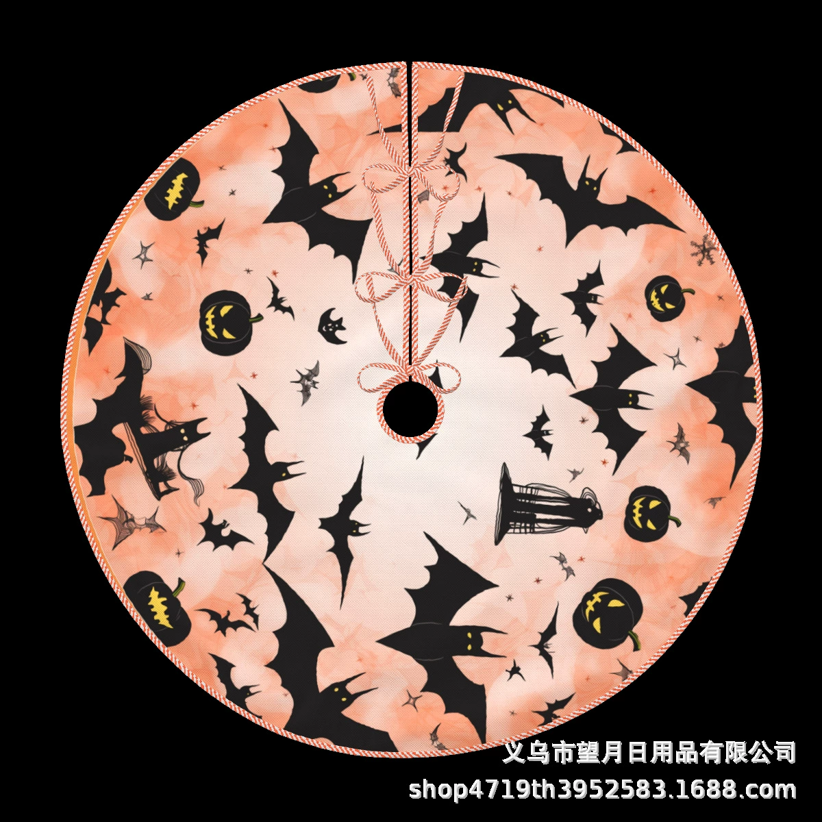 Кроссбордная сеkс Halloween елочная юбка новая фланелевая линя рождественские украшения тыква призрак летучая мышь черная кошка ведьма