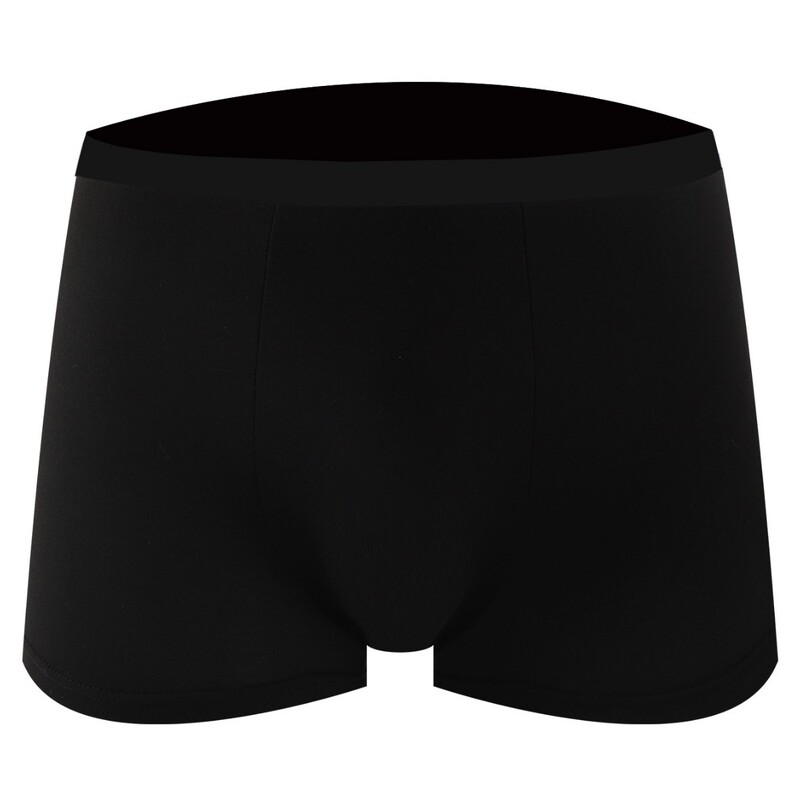 Dropshipping Solid Color High-End Men's Underwear Black Belt Sexy Boxer Briefs Quick-Drying Breathable Shorts