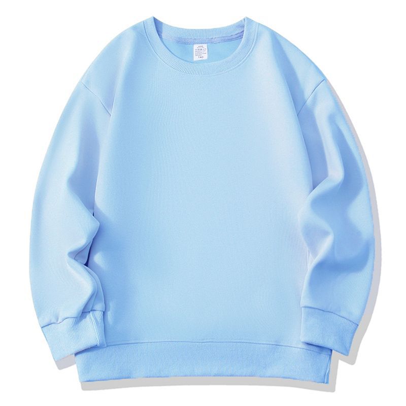 Suéter de color sólido para niños otoño y invierno ropa infantil de manga larga camisa en blanco fábrica de ropa de jardín de infantes logotipo de impresión spot