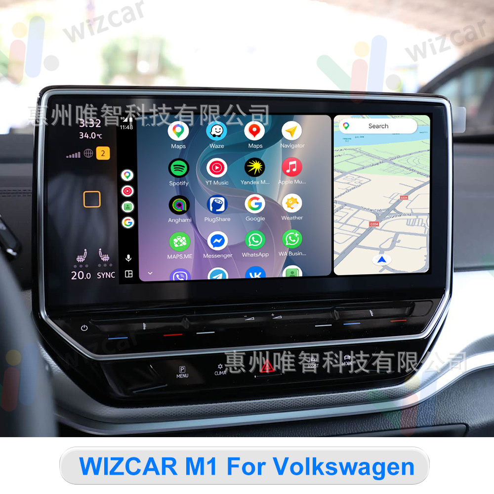 Volkswagen Id6 Id4 Wizcar M1 Google Waze Maps Spotify Music