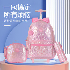 子供用ランドセル 小学生 トロリーランドセル 3点セット パッケージバッグ 鉛筆バッグ ファーボールペンダント付き 大容量 春夏