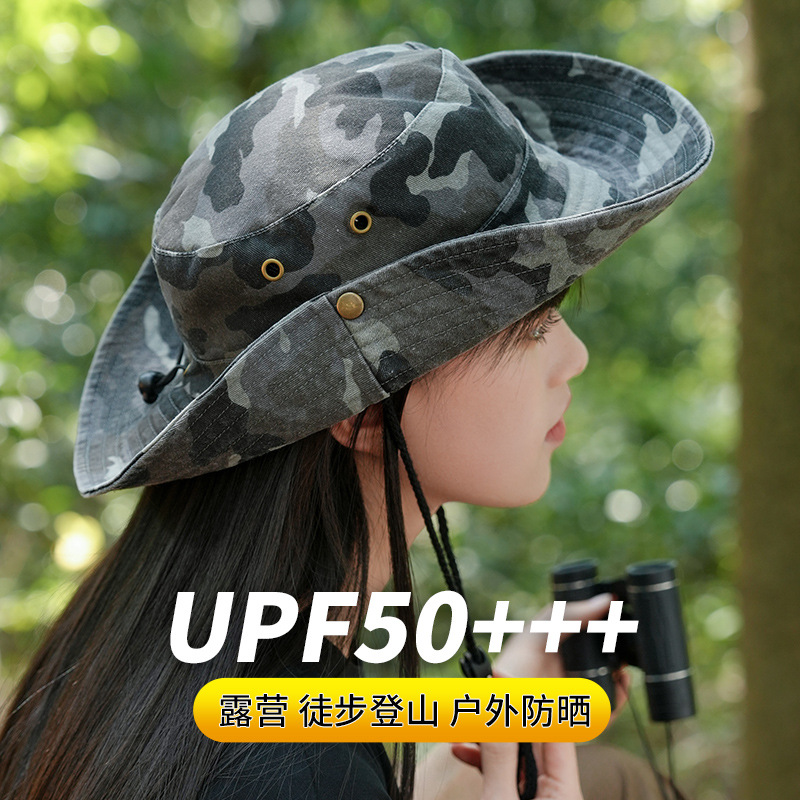 Sombrero de camuflamiento para hombres sombrero de pescador sombrero de montaña al aire libre vaquero occidental sombrero de pesca de verano sombrero de protección solar