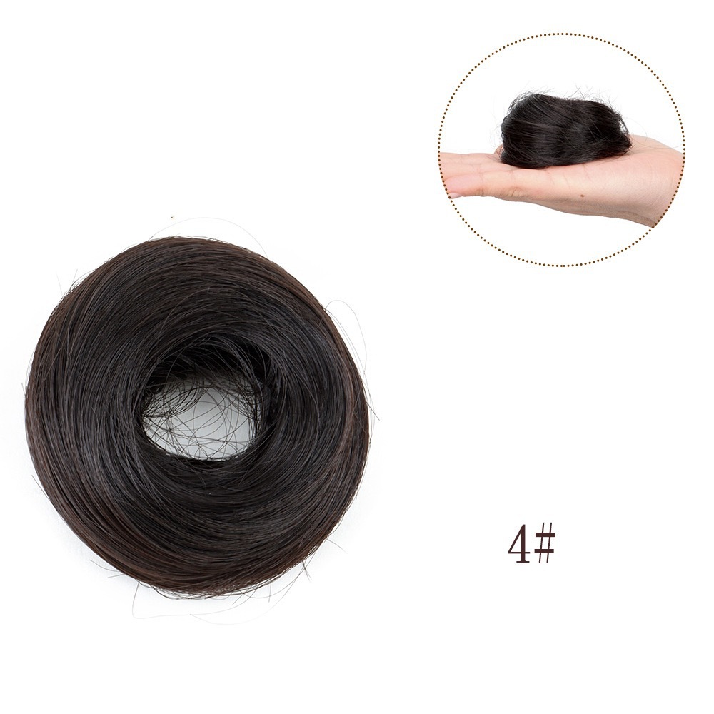 Anillo de pelo recto cabeza de bola de cola de caballo flojo brotes de cabello natural comercio exterior bolsa de cabello recto fibra química peluca cola de caballo joyas de cabello