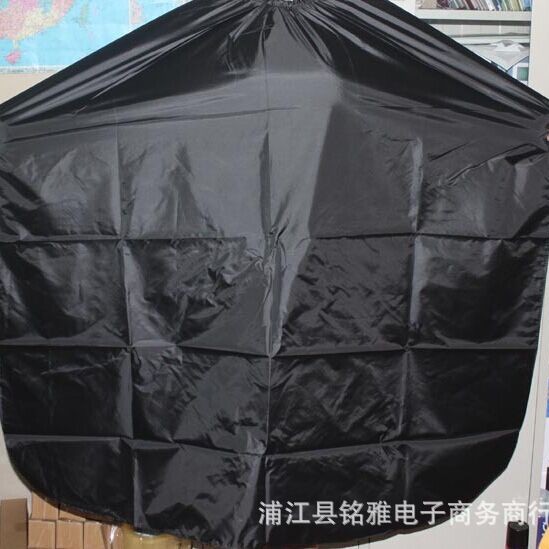 Tela de corte de pelo de suministro directo transfronterizo extra grande Gestión del cabello para adultos Delantal de tela de corte de pelo negro 140*90