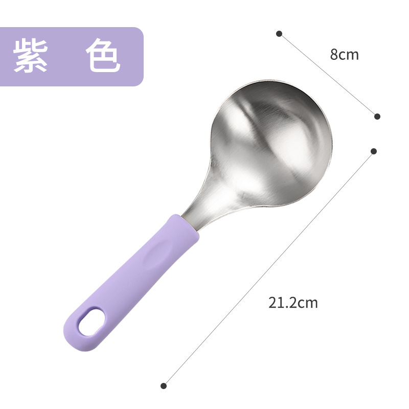 손잡이가 짧은 실리콘 스푼 [보라색]