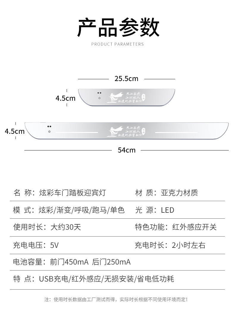 Car Door Welcome Light Strip, Flowing Light Car Threshold Strip, Interior Decorative Ambient Light, Car Led Door Opening Sensor Light