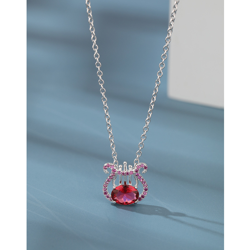 S925 collar de piano de diamante completo de plata de ley, diseño de nicho femenino, temperamento, cadena de clavícula de todo fósforo, cadena de suéter, colgante de sentido avanzado