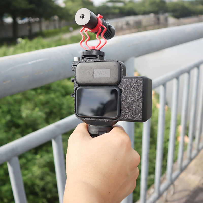用于OSMO NANO拇指运动相机街拍手柄手持拍摄拓展兔笼边框配件|undefined