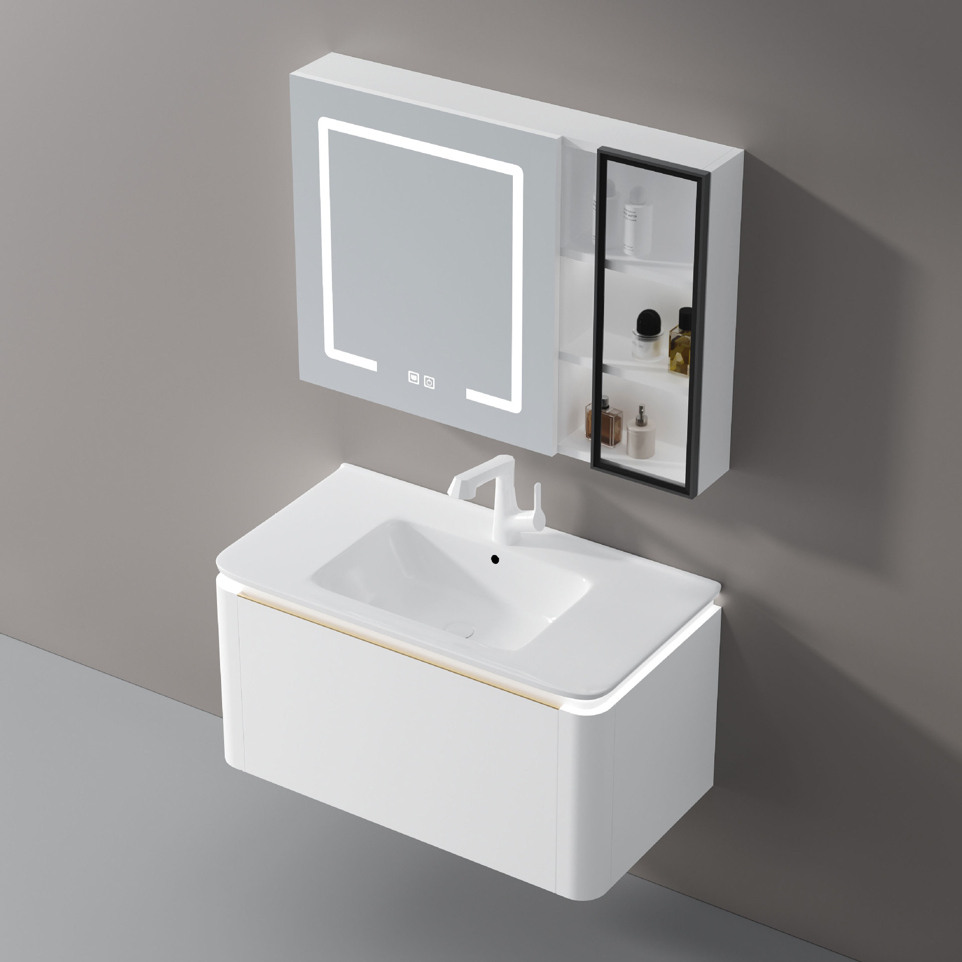 Cerámica moderna simple una bañera gabinete de baño lavabo gabinete de lavabo combinado lavabo de dormitorio