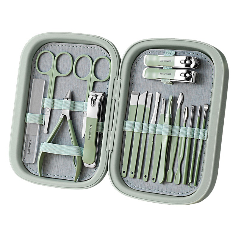 Cortaúñas traje al por mayor alicates de Nariz de águila de acero inoxidable manicura pedicura profesional kit de manicura de belleza conjunto completo