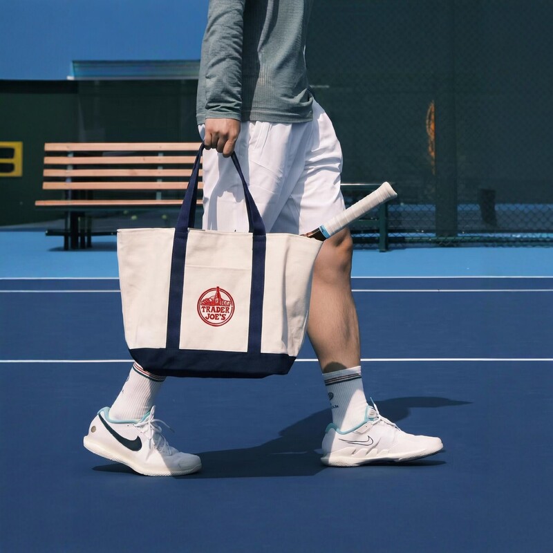 Trader Joe's "Uncle" fashion canvas tote bag, a stylish and trendy handbag and shoulder bag with color blocking, designed for women Trader Joe's "Uncle" fashion canvas tote bag, a stylish and trendy handbag and shoulder bag with color blocking, designed for women