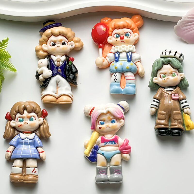 Large Cartoon Bright Dora Girl Childish DIY Cream Glue Resin Accessories Phone Case Refrigerator Sticker Accessories