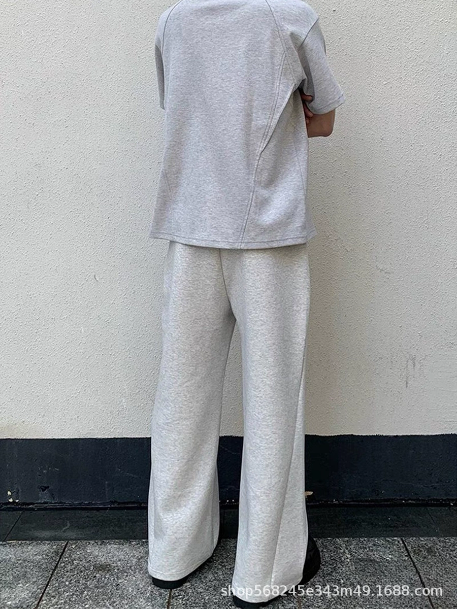 Мужские спортивные штаны свободного кроя в стиле bootcut с двойным карманом из космически-камуфляжной ткани?