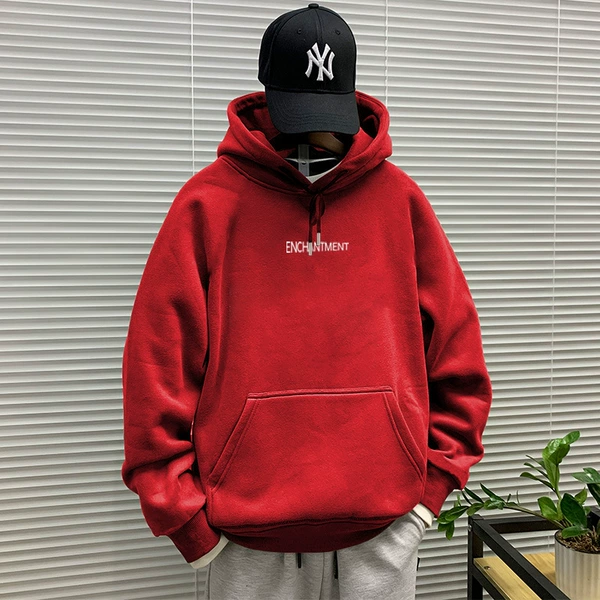 With hood, red, thin, high quality