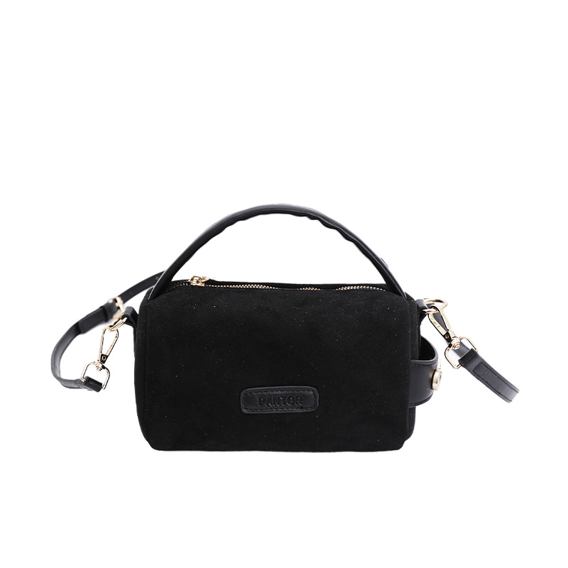 Transfronterizo de alto nivel nicho de diseño bolso de almohada portátil para mujeres 2025 nuevo retro vello retro bolso de mochila retro