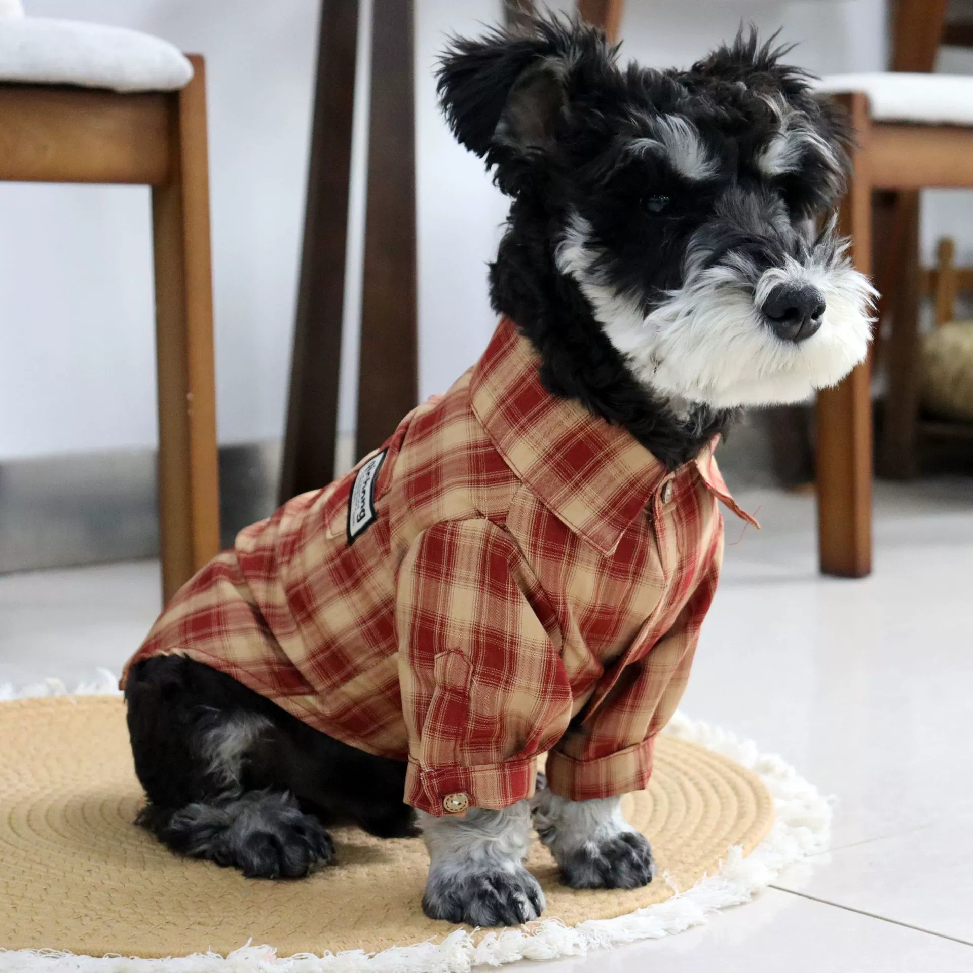 Новый трансграничный продукт, клетчатая рубашка для собак, весенняя, осенняя и летняя тонкая одежда для маленьких и средних щенков Тедди Бишон