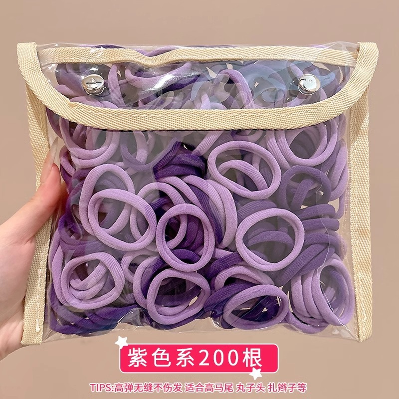 Niños lindos anillos de cabello de color correa de goma niñas de cabello de cola de caballo niñas de alta elasticidad no lastiman cabello