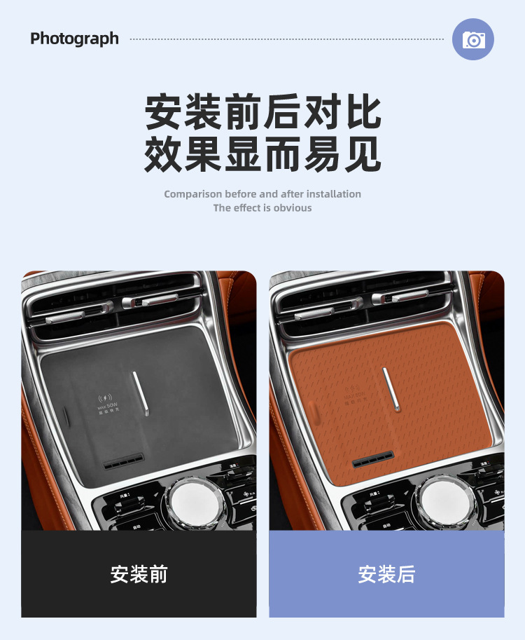 Suitable for Geely Galaxy M7 Silicone Wireless Charging Pad, Central Control Phone Pad, Accessories, Interior Decoration, Anti-Slip