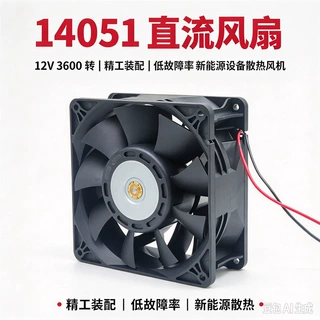 14051 直流风扇12V 3600转 精工装配 低故障率新能源设备散热风机