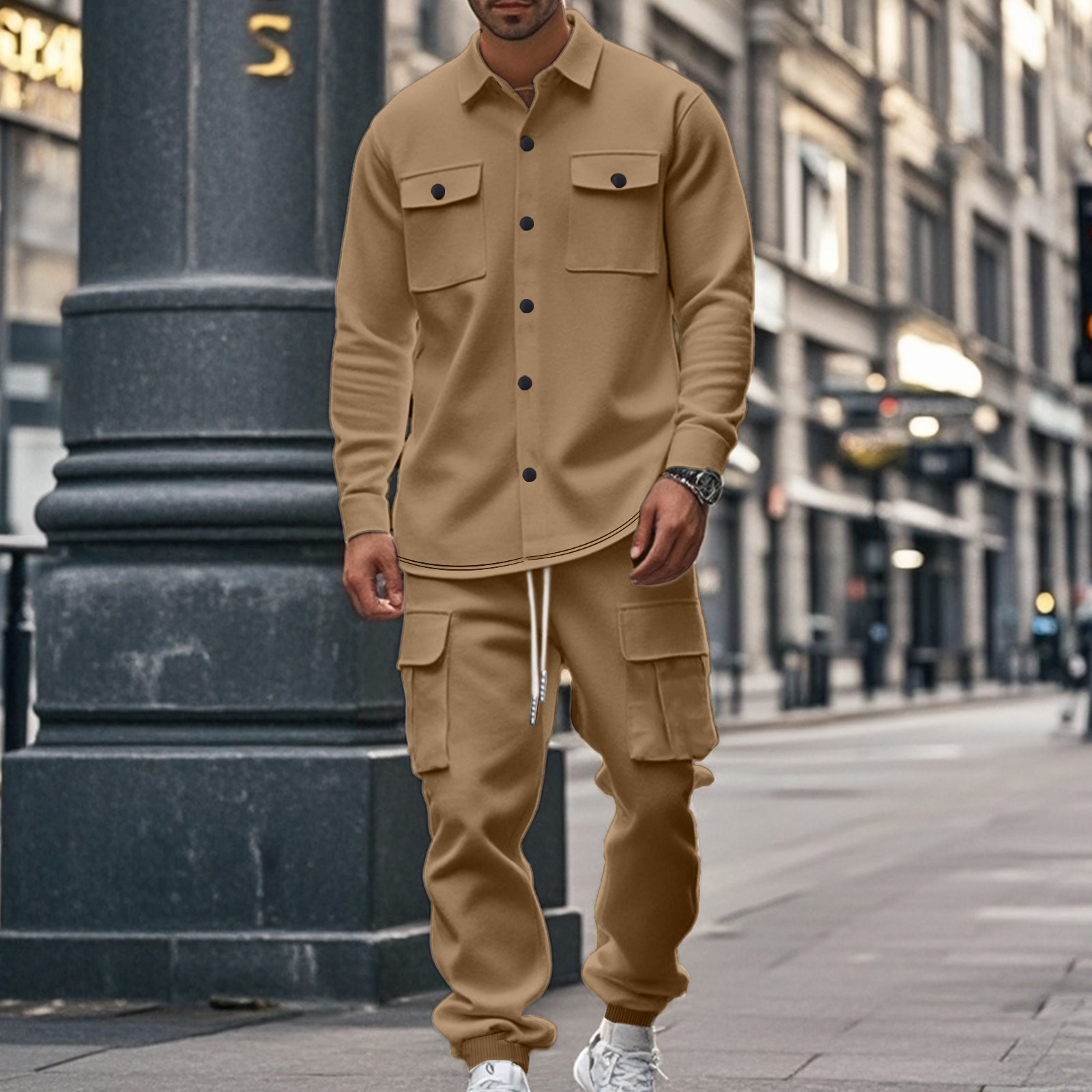 Herren Outdoor Set Mit Fleece Futter Für Jagd Und Arbeit_voghion.com