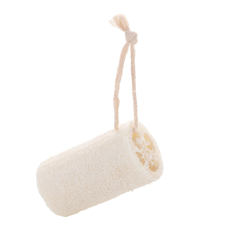 끈이 달린 10cm 표백 수세미 조각(직경 4-7cm)