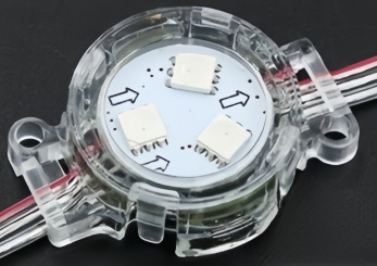 3 センチメートル点光源 LED フルカラーレース輪郭サイン照明温白色黄色光 RGB フルカラー防水ブレークポイント継続伝送|undefined