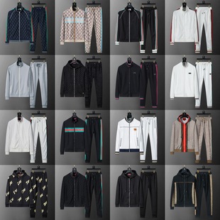 High Version g's 25 Autumn and Winter Series Sports Casual Cardigan Zipper Gujia Long-Sleeved Sweatshirt and Sweatpants Jacket Set