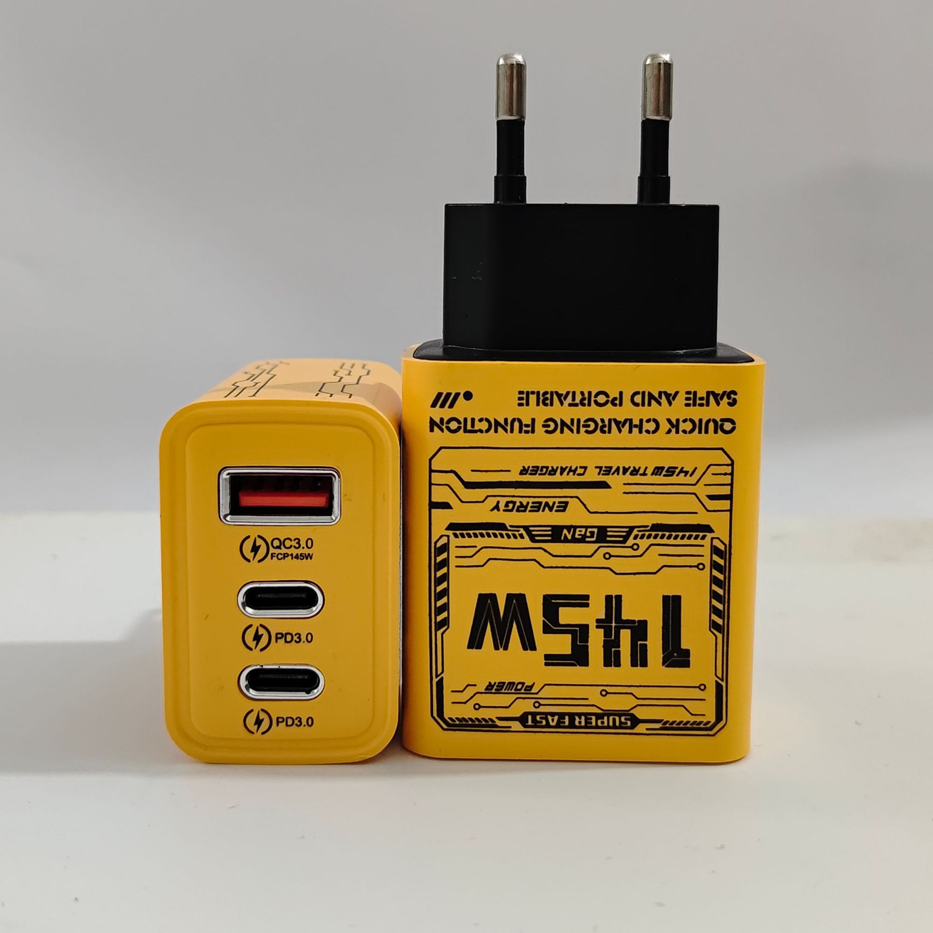 Neues Produkt PD145W intelligentes Ladegerät Dual Typ-C + einzelner USB-Adapter Multifunktions-Mobiltelefon-Schnellladevorrichtung