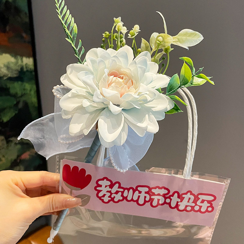 教师节送女老师实用礼物圆珠笔高档花束礼物高颜值玫瑰花签字笔|undefined